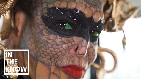 meet the dragon lady whose extreme body modifications are turning her into a reptile youtube