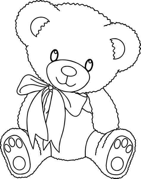 40 Cute Baby Teddy Bear Coloring Pages Pictures Mencari Mainan
