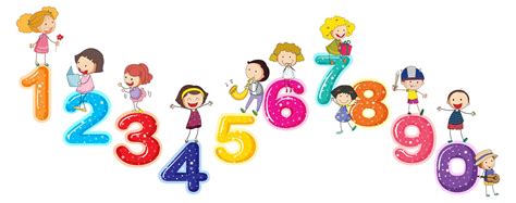Counting Numbers With Little Kids 374038 Vector Art At Vecteezy