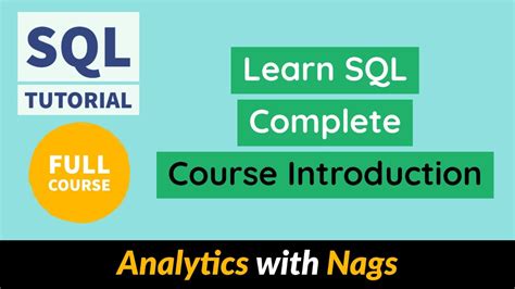 Learn Sql Complete Course Introduction Sql Full Course Sql