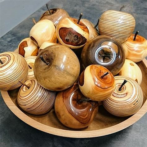 Pin By Ken Waller On Woodturnings I Want To Try Wood Apples Handmade