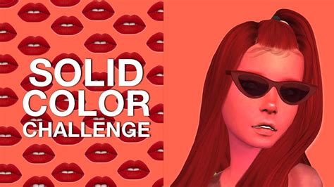 Solid Color Cas Challenge💋 Full Cc List And Sim Download The Sims 4