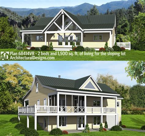 Rectangle House Plans With Porch Plan 8462jh Marvelous Wrap Around