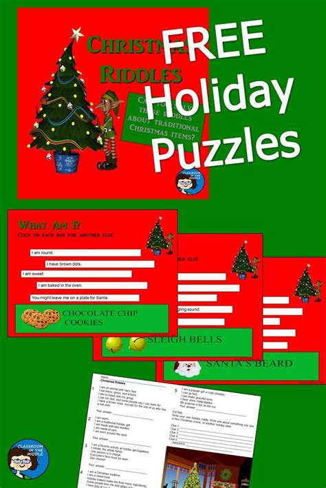 Riddle Powerpoint Activity Plus Printable Student Activity A Christmas