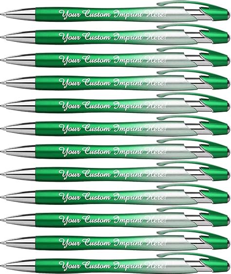 Personalized Ballpoint Pens Click Action Custom Black