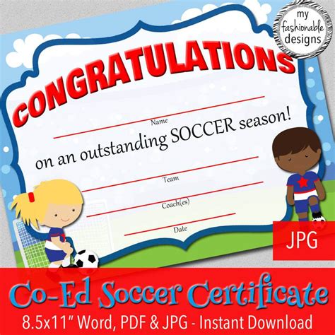 13 Soccer Award Certificate Examples Pdf Psd Ai Inside Soccer