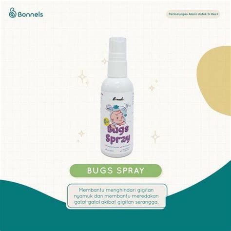 Jual Bonnels Bugs Spray 60 Ml Anti Nyamuk Dan Serangga Semprot 100 Alami Shopee Indonesia