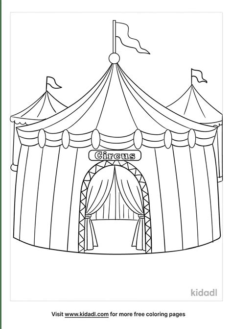 Free Circus Tent Coloring Page Coloring Page Printables Kidadl