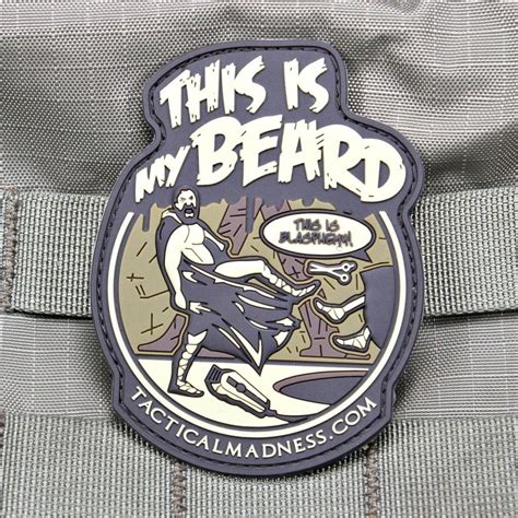 This Is My Beard Sparta Morale Patch Morale Patch Funny Patches