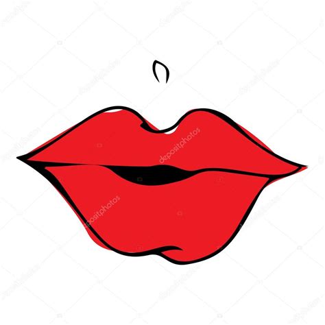 hand drawn sexy lips sketch — stock vector © superson 107926306