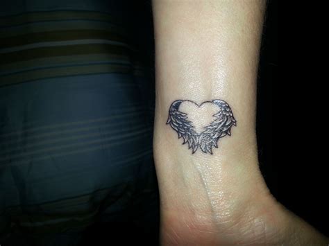 My Angel Heart Tattoo In Memory Of All My Angels Wing Tattoos On