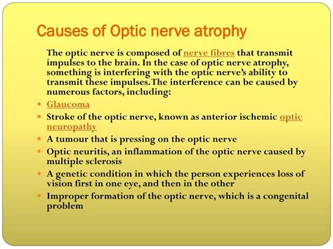 Ppt Optic Nerve Atrophy A Guide To Symptoms Causes And Treatment