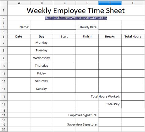 Editable Work Hours Spreadsheet Passaamazon