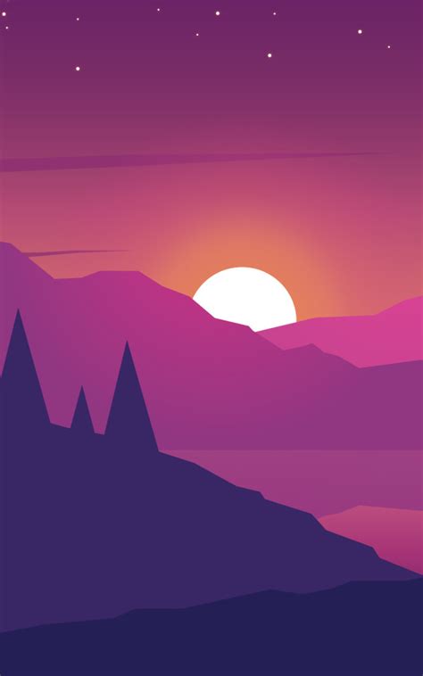 800x1280 Minimalist Mountains Landscape Scenery Nexus 7samsung Galaxy