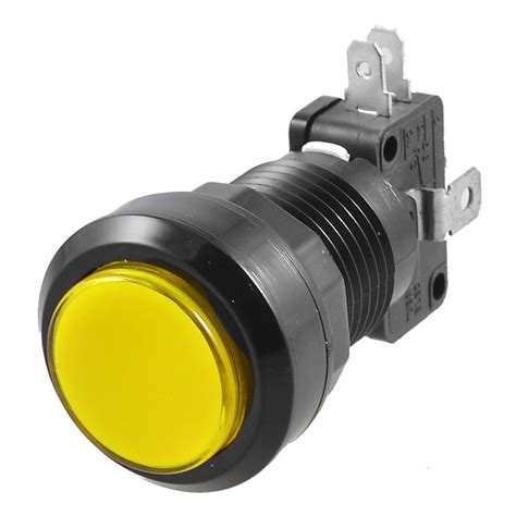 24mm Yellow Illuminated Momentary Push Button Spdt Micro Switch Hy Ebay