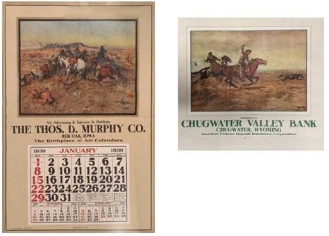 Set Of Two Historic Calendars