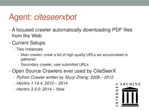 Ppt Web Crawling In Citeseerx Powerpoint Presentation Free Download