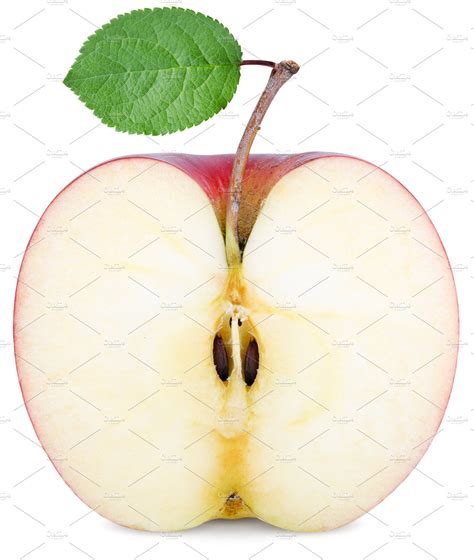 Cut Half An Apple High Quality Food Images ~ Creative Market