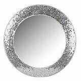 Pictures of Round Mirror With Silver Frame