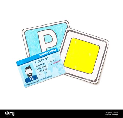 Driving License With Road Signs On White Background Stock Photo Alamy