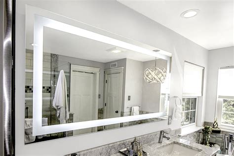 Front Lighted Led Bathroom Vanity Mirror 72 X 36 Rectangular