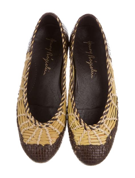 Henry Beguelin Leather Woven Flats Shoes Hen21491 The Realreal