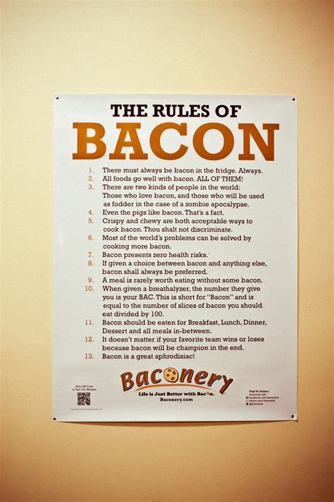 Rules Of Bacon