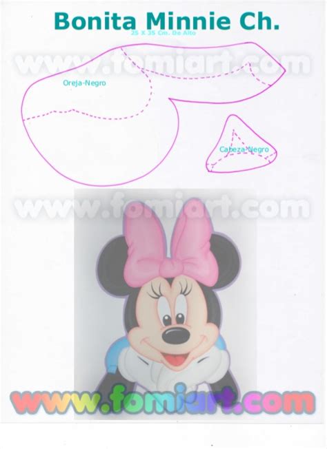 Bonita Minnie Mouse Patrones Gratis 25 X 35 Cms 10 Moldes Gratuitos