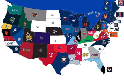 Map Of Major League Baseball Teams Headline News 8088zm