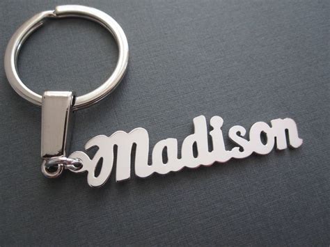 Personalized Name Keychain In 3 Colors Custom Name Keychain Etsy