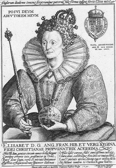 Engraving Of Elizabeth I By Crispin Van De Passe C1592 Tudor History