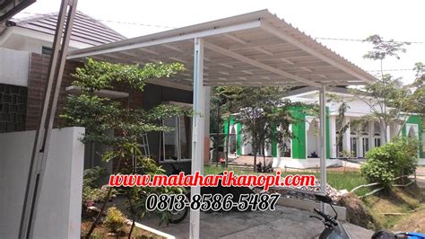 Kanopi memiliki banyak model dan jenisnya. Kanopi Baja Ringan Atap Alderon Sunpanel | Matahari Kanopi ...