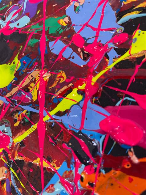 Abstract Jackson Pollock Inspired Art Jackson Pollock Large Etsy