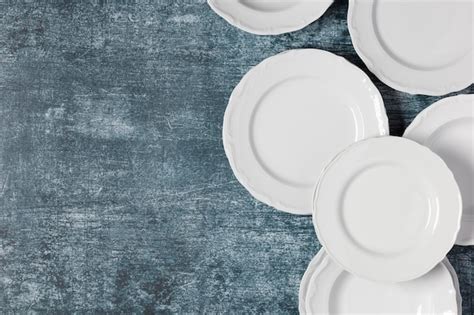 Free Photo Flat Lay Arrangement Of Different Plates With Copy Space