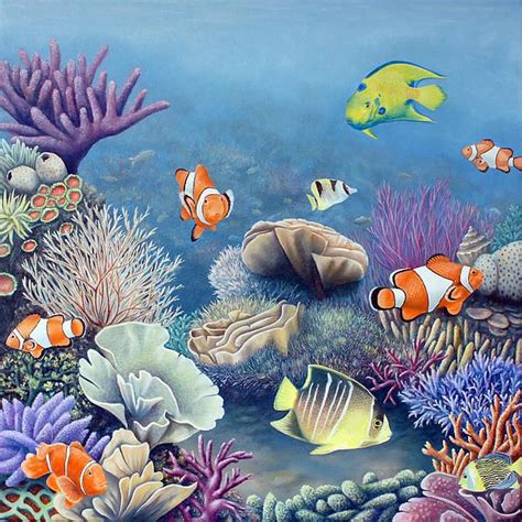 Coral Reef Painting By Rick Borstelman Coral Painting Coral Reef Art