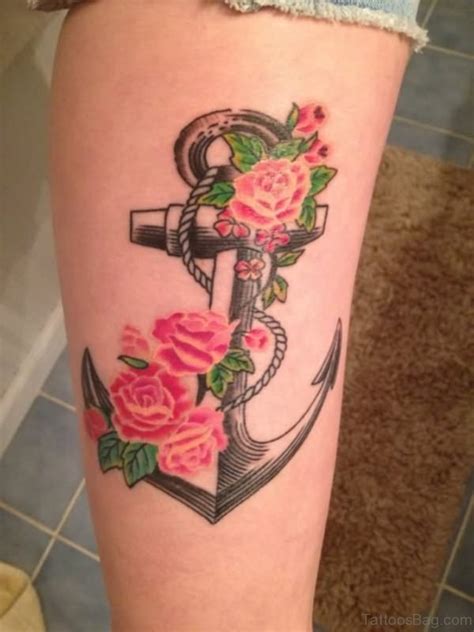 The most common anchor rose tattoo material is metal. 50 Best Flower Tattoos On Leg