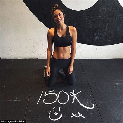 Pia Miller Bares Toned Midriff Celebrates 150k Instagram Followers