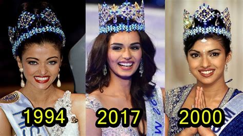 Top 10 Indian Ladies Who Won Miss World Title Youtube