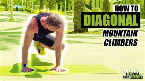 How To Do Diagonal Mountain Climbers Exercise Demonstration Video And