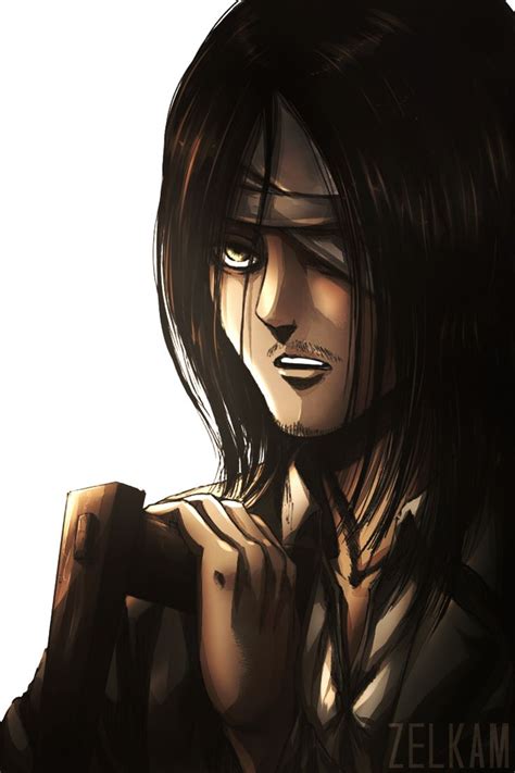 I ve been waiting for you for so long eren erenjaeger ymirfritz attackontitan shingekinokyojin. Eren Jaeger | I love his long hair but not his facial hair ...