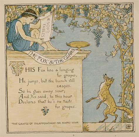 1 The Fox And The Grapes Babys Own Aesop Walter Crane Illustrator