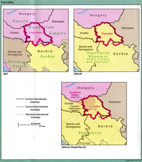 Map Of Vojvodina 1867 1992