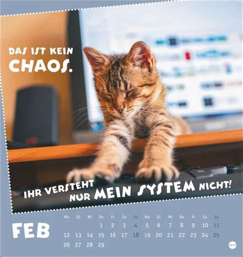 Mach mal Pause Katzen Postkartenkalender 2024 Für das Arbeitstier in