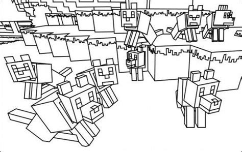 Kleurplaat Minecraft Monsters