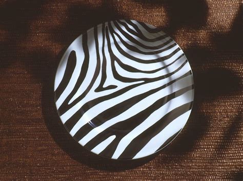 Black and white dinnerware sets. Jungle collection, safari, Zebra black and white charger ...