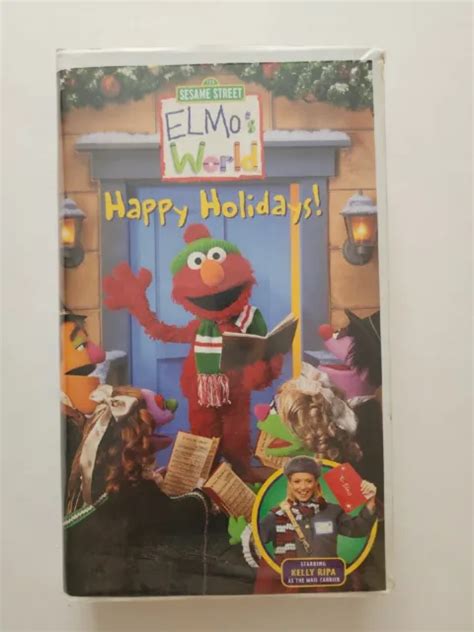Elmos World Happy Holidays Clamshellvhs 2002 Vintage Pre Owned