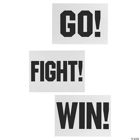 Go Fight Win Cheer Signs Oriental Trading
