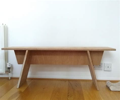 Modern Plywood Bench From One Sheet Of Scrap 10 Steps With Pictures
