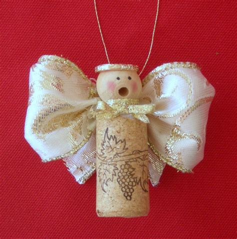 Caroling Cork Angel Christmas Party Favors Holiday T Tags