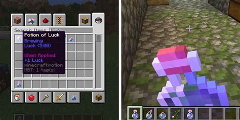 Minecraft How To Get And Use A Potion Of Luck